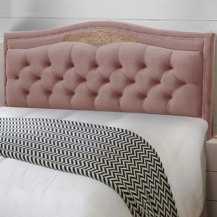 Cabeceira King Belize 195 Corino Branco 2500 SR Cabec — King Belize Veludo Rose 2300