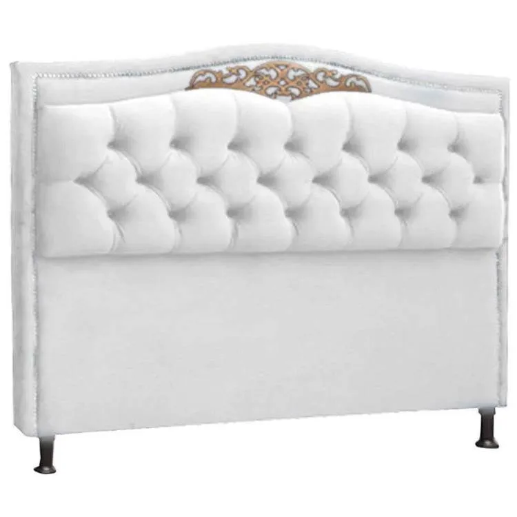 Cabeceira King Belize 195 Corino Branco 2500 SR Cabec — Cabec King Corino Branco