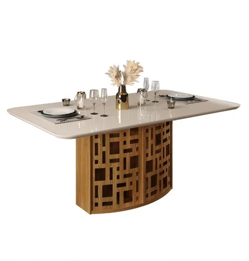 Mesa Kali 170 Tmp MDF.Vdr Carvalho Nobre.Off White DJ Moveis — Carvalho/Off White