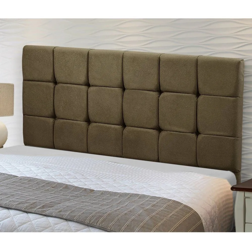 Cabeceira Queen Ana 160 SR Cabec — Veludo Suede Castor Amassado
