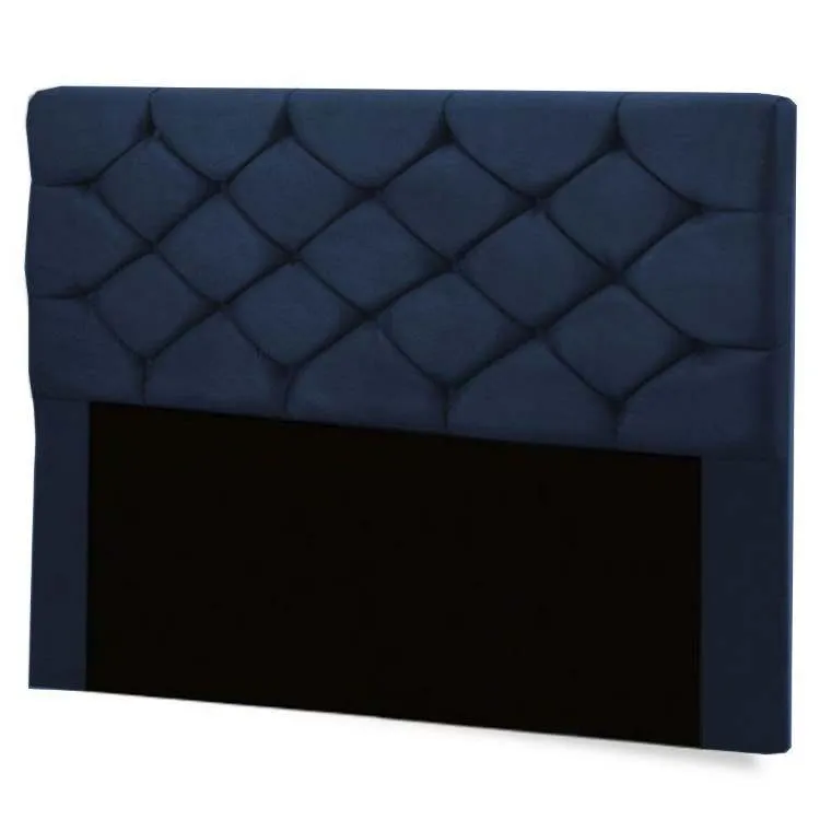 Cabeceira King Bony 195 SR Cabec — Veludo Suede Azul