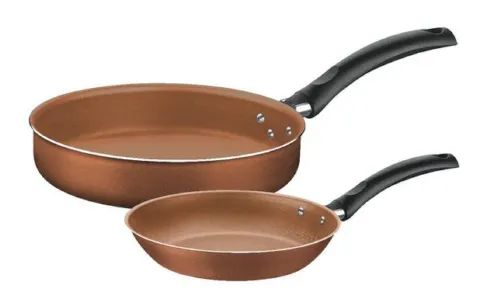 Jogo de Frigideiras Aluminio Turim 2 Pecas Bronze Tramontina