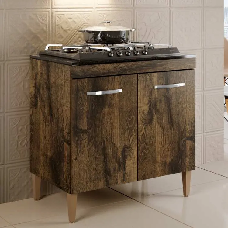 Balcao Sevilha para CookTop 5 Bocas Kaiki — Ipê