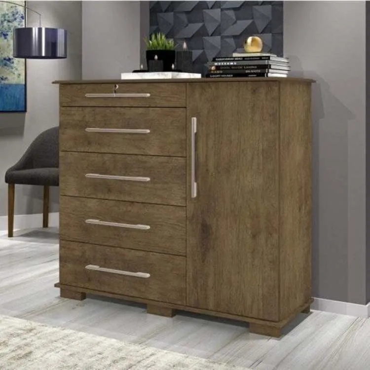 Comoda Detroit New 5G1P J&A Moveis — Jequeitibá