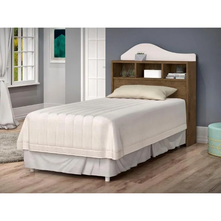 Cabec Box Solteiro Irlanda 90 Jequitiba.Off Flex J&A Moveis — Jequitibá/Off White Flex