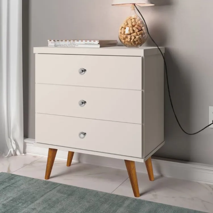 Mesa de Cabeceira Status 3G J&A Moveis — Off White