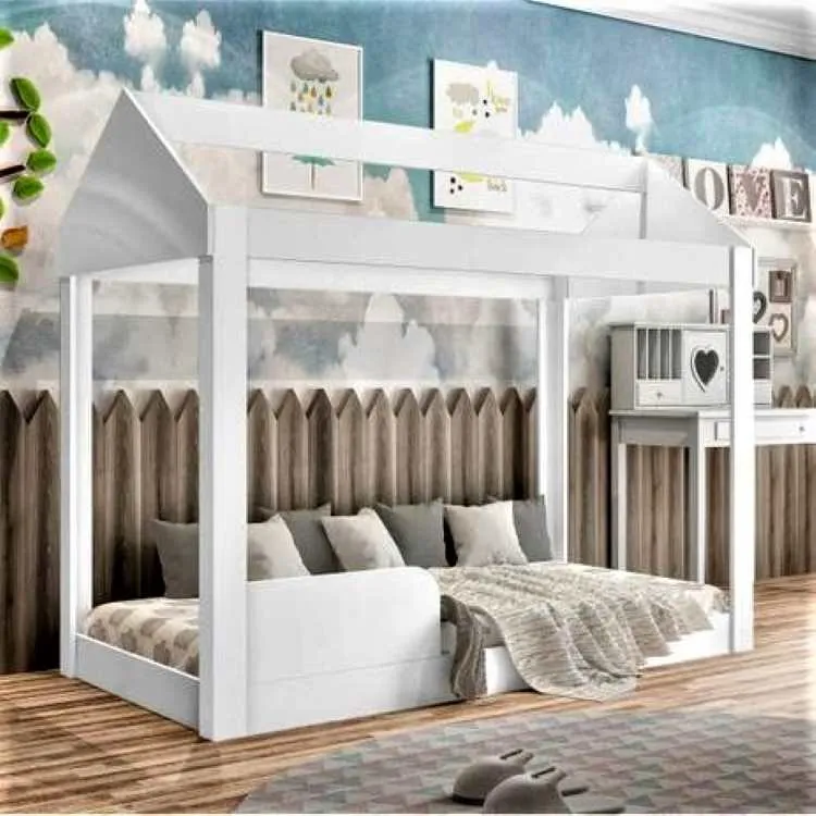 Cama Infantil Montessoriana Crystal Baby 1251 J&A Moveis — Branco