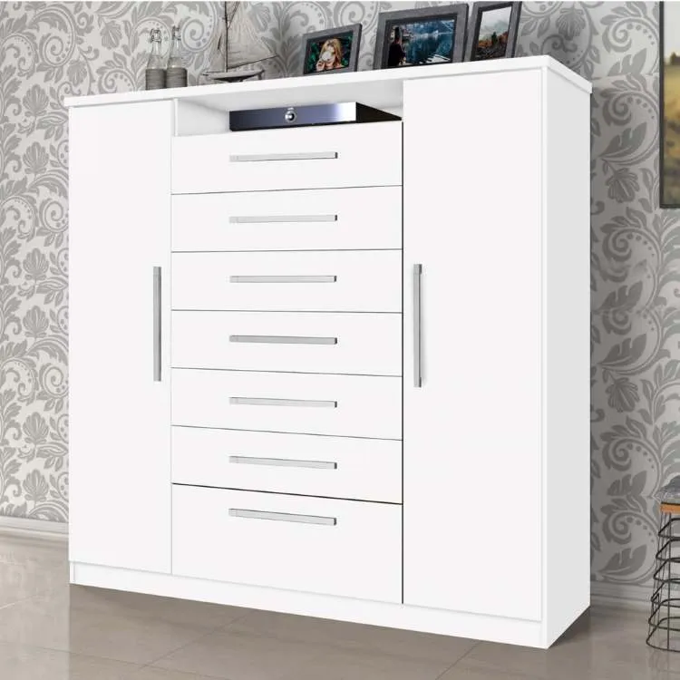 Comoda Roupeiro Mega 2P7G1N J&A Moveis — Branco