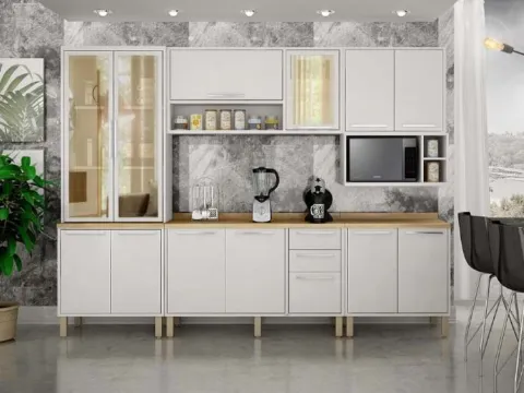 Cozinha Viena 6 Pecas Branco Visualizacao Salleto