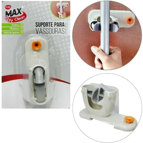 Suporte para Vassouras Platico 11,7x6x4,2cm Clink