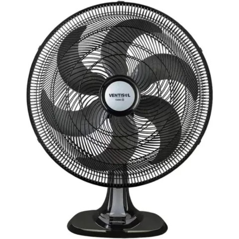 Ventilador Mesa Premium Turbo 6P 50cm 127v Preto.Prata Ventisol
