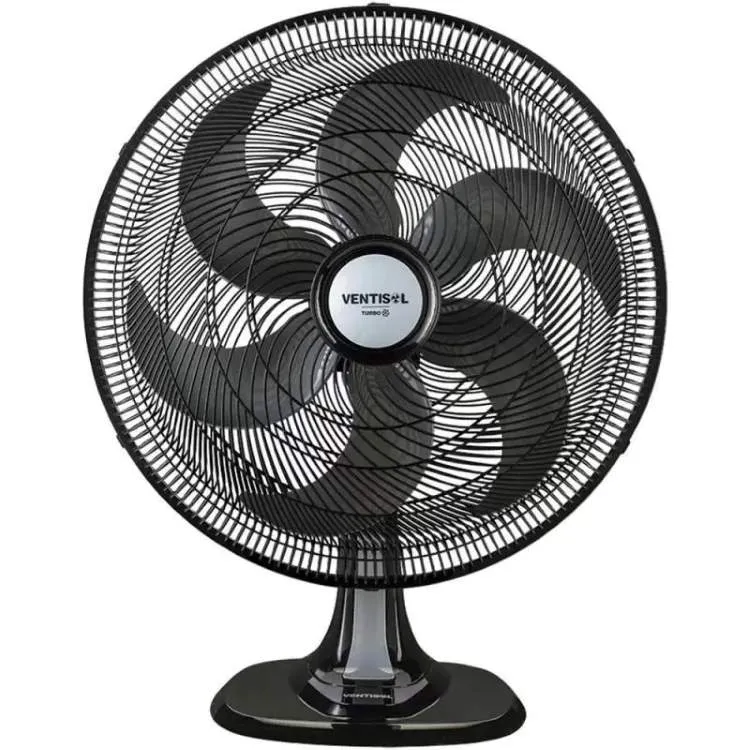 Ventilador Mesa Premium Turbo 6P 50cm 127v Preto.Prata Ventisol — Ventilador Mesa Premium - Preto/Prata