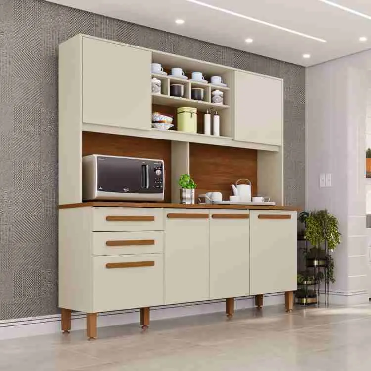 Kit Cozinha Lara 6P2G BPW /Cinamomo Imop — Branco Neve