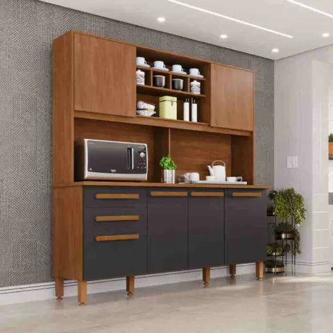 Kit Cozinha Lara 6P2G BPW /Cinamomo Imop