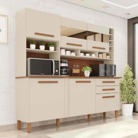 Kit Cozinha Alexia BPW 6P2G com Espelho Arenas BPW Imop