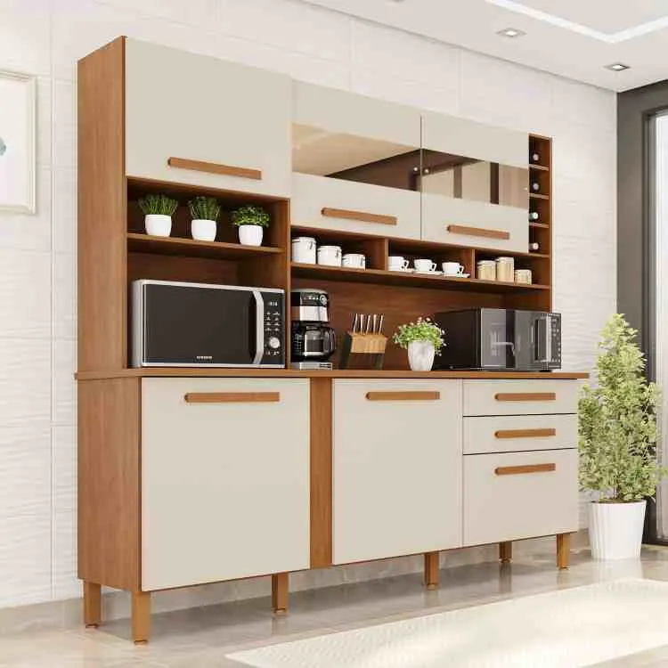 Kit Cozinha Alexia BPW 6P2G com Espelho Arenas BPW Imop — Cinamomo.Off White