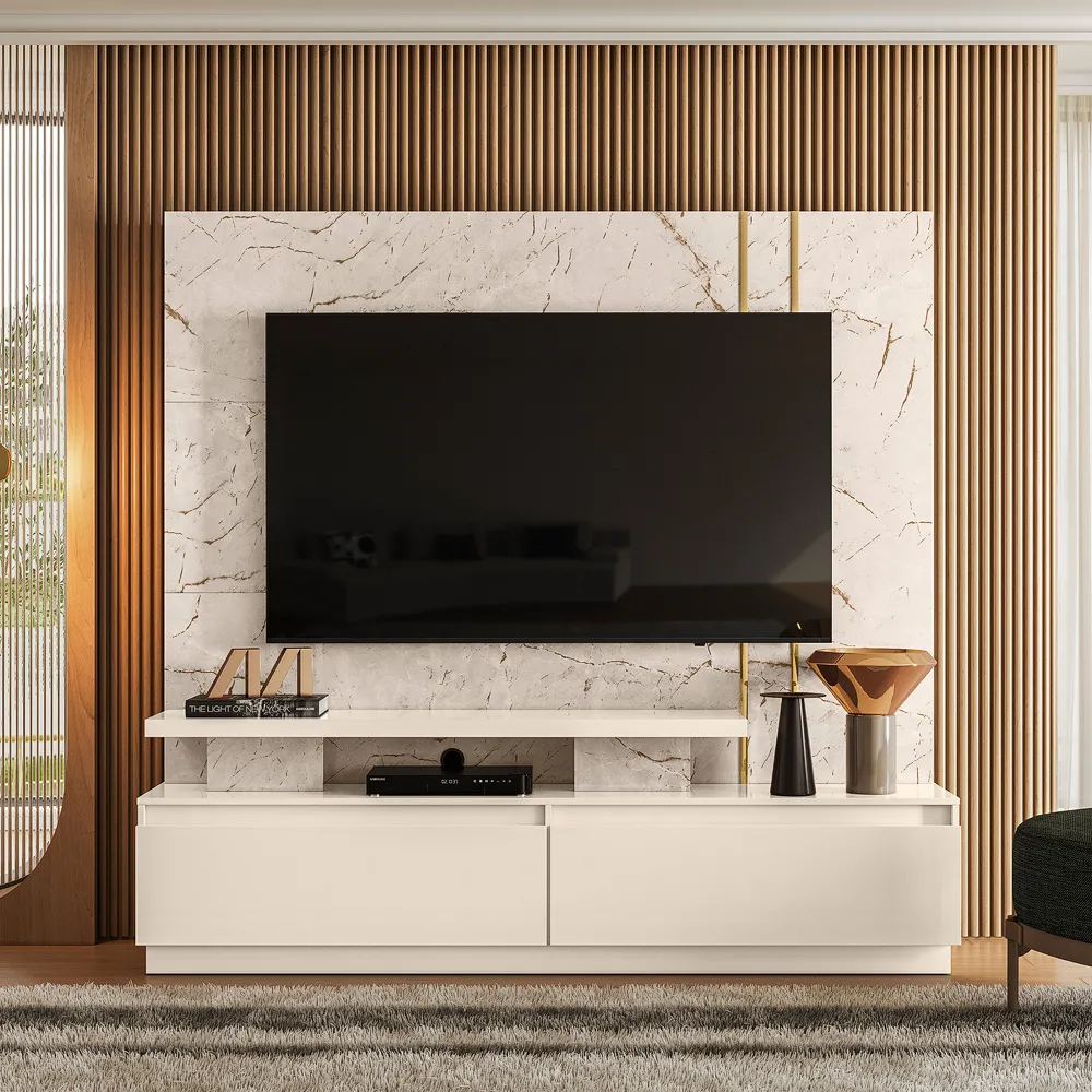 Home Theater New Apolo 183 Calacata.Off White Madetec — Calacata/Off White