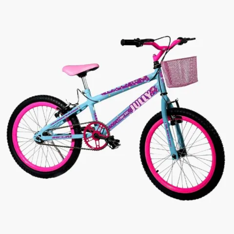 Bicicleta Infantil Colli Jully Aro 20 com Cesto Azul Cod 107 68 D EM Colli