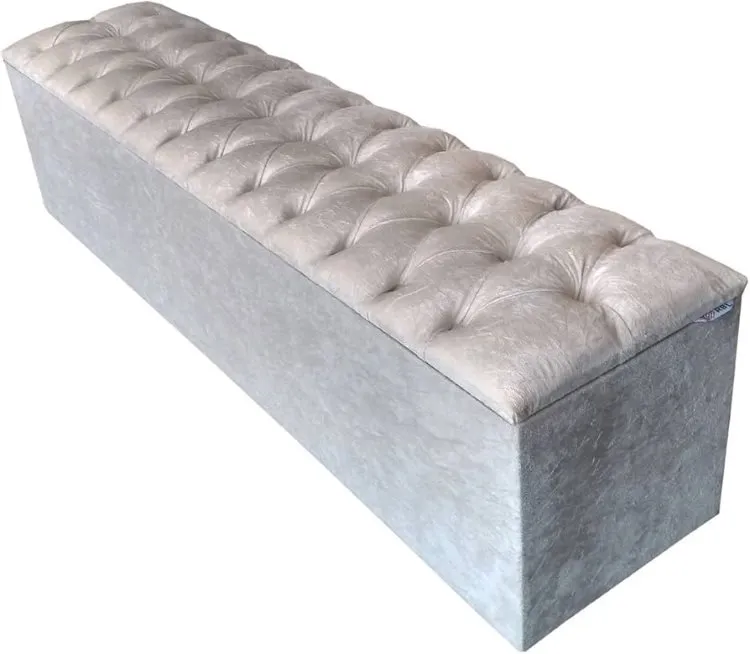 Recamier King Dubai Corino Azul SR Cabec — Recamier King Corino Rosa