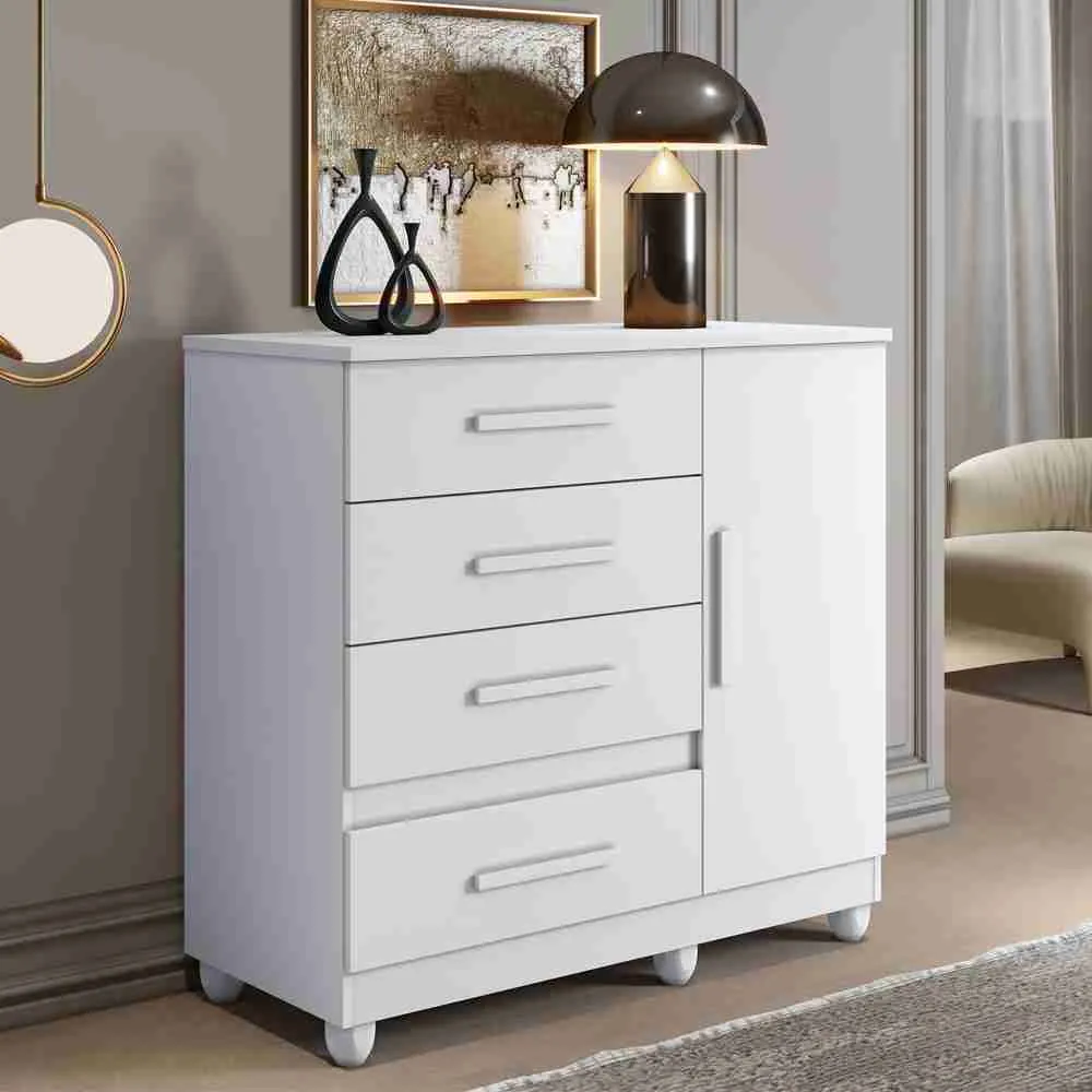 Comoda New Florenca 4G1P Benetil — Branco