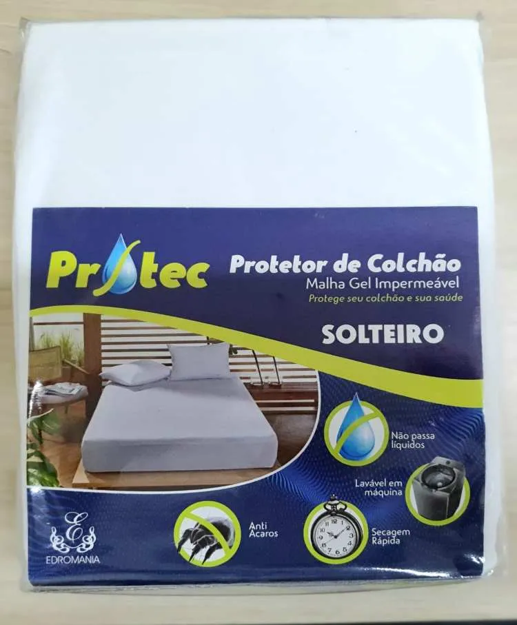 Protetor de Colchao Berco Impermeavel Protec Edromonia — Protetor Solteiro Impermeável - Branco
