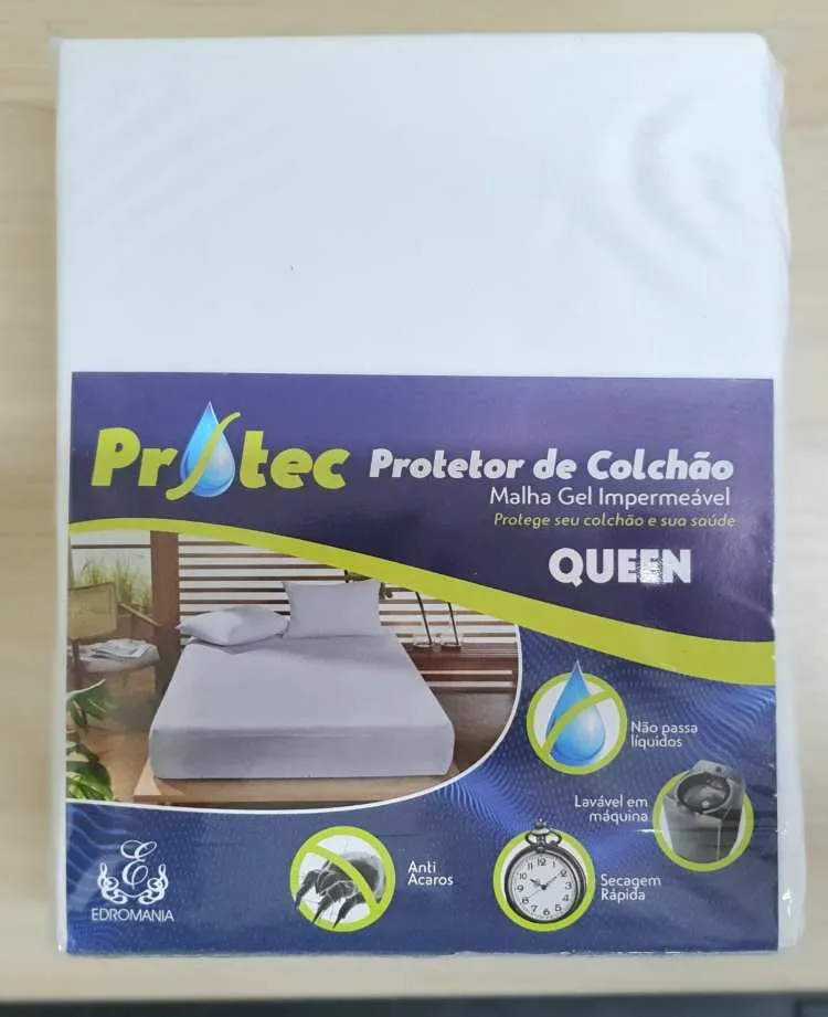 Protetor de Colchao Berco Impermeavel Protec Edromonia — Protetor Queem Impermeável - Branco