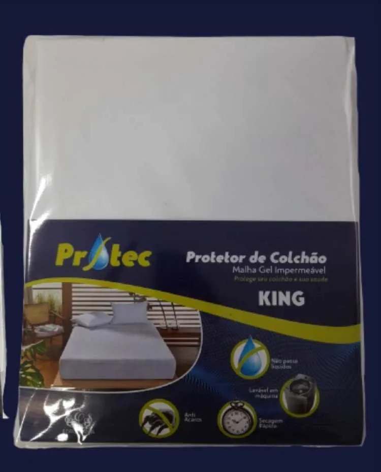 Protetor de Colchao Berco Impermeavel Protec Edromonia — Protetor King Impermeável - Branco