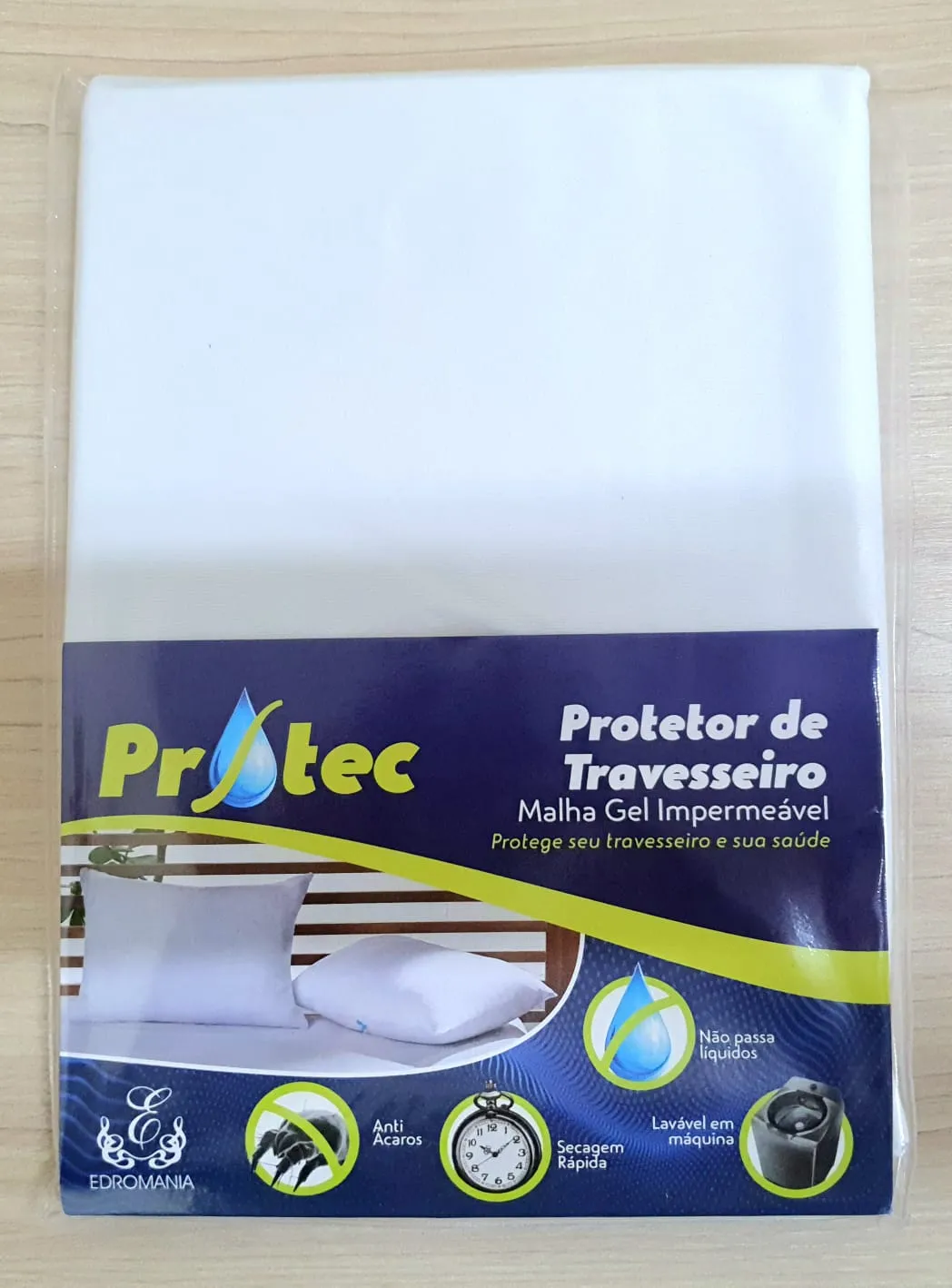 Protetor de Colchao Berco Impermeavel Protec Edromonia — Protetor Travesseiro Impermeavel - Branco