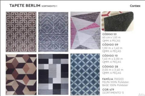 Tapete Berlim 140x200 Sortimento 1 Corttex