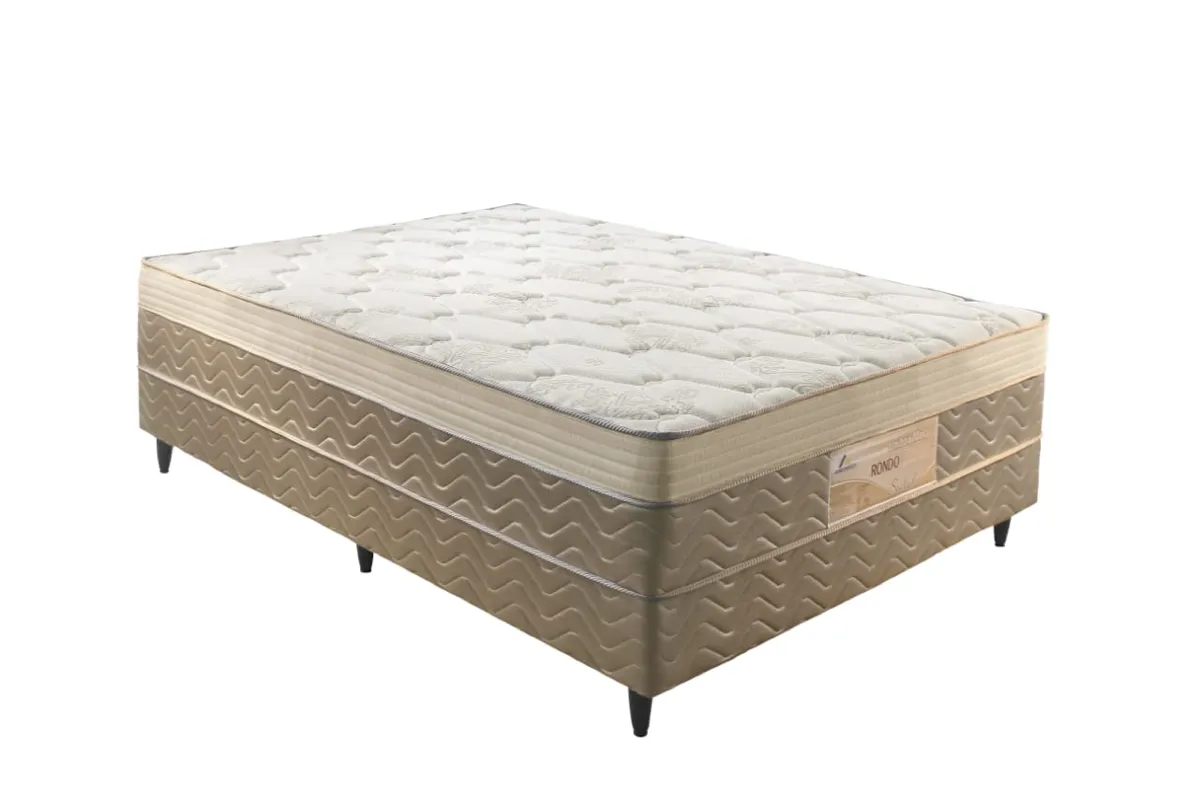Colchobox Casal RondoComfort Molas Pocket 138x188x51 Rondomoveis — Rondocomfort Casal Molas Pocket - Marrom/Beg