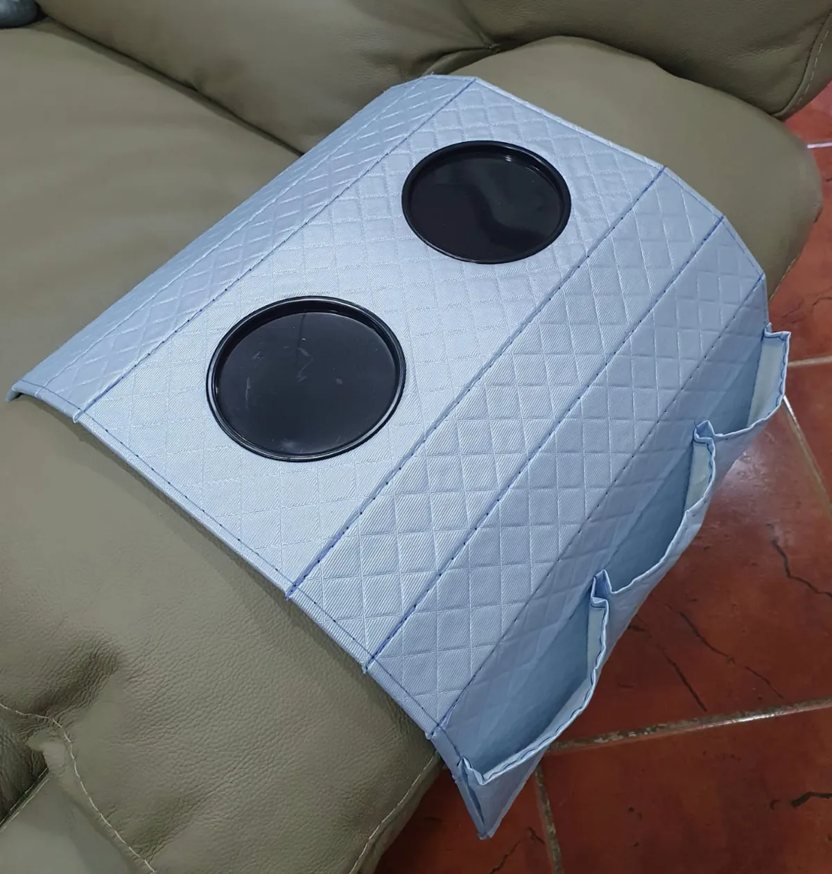 Bandeja Estafado 2Pt Copos e Controles Voga — Bandeja - Azul Claro Perolizado