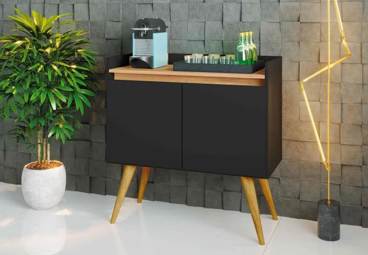 Buffet Gold 2P Cinza.Mel Primus — Preto/Mel