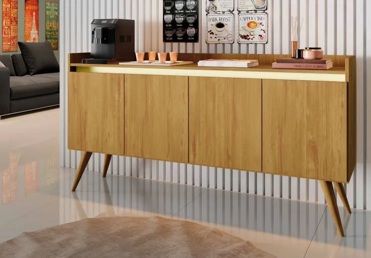 Buffet Gold 4P Cinza.Mel Primus — Mel/Pérola