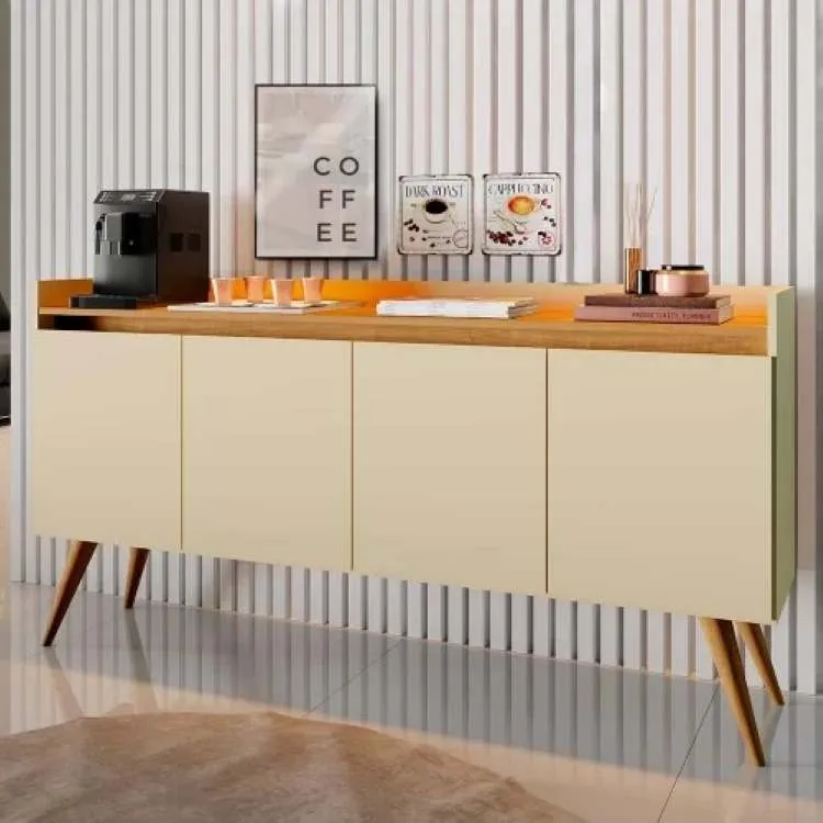 Buffet Gold 4P Cinza.Mel Primus — Pérola/Mel