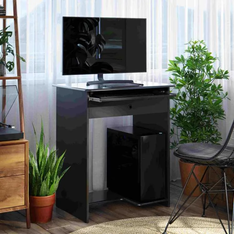 Mesa de Computador Pratica com Gaveta EJ Moveis — Preto