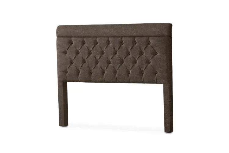 Cabeceira Queen Capri 160 Corino Branco SR Cabec — Veludo Suede - Marrom