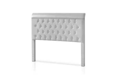 Cabeceira Solteiro Capri 90 Corino Branco SR Cabec