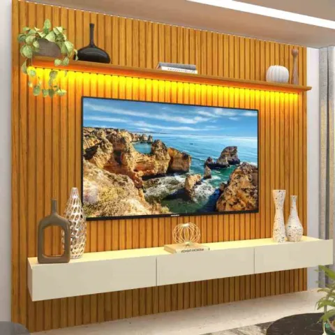 Home Nobre Ripado 230 1P3G com LED Naturale.Off White Gelius