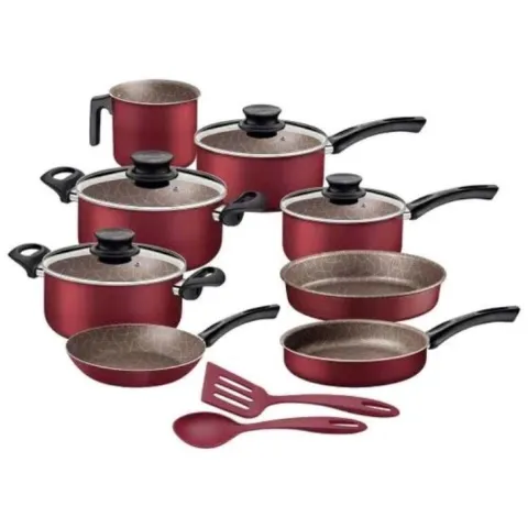 Jogo Panelas Paris Aluminio 10Pcs Vermelho Tramontina