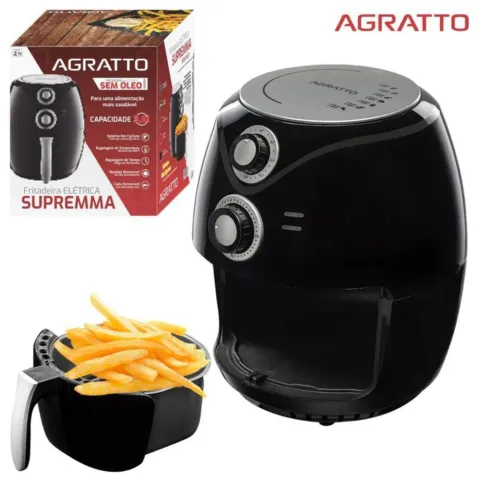 Fritadeira Air Freyer Supremma 3,6L FES 01 1400W 127v Preto Agratto