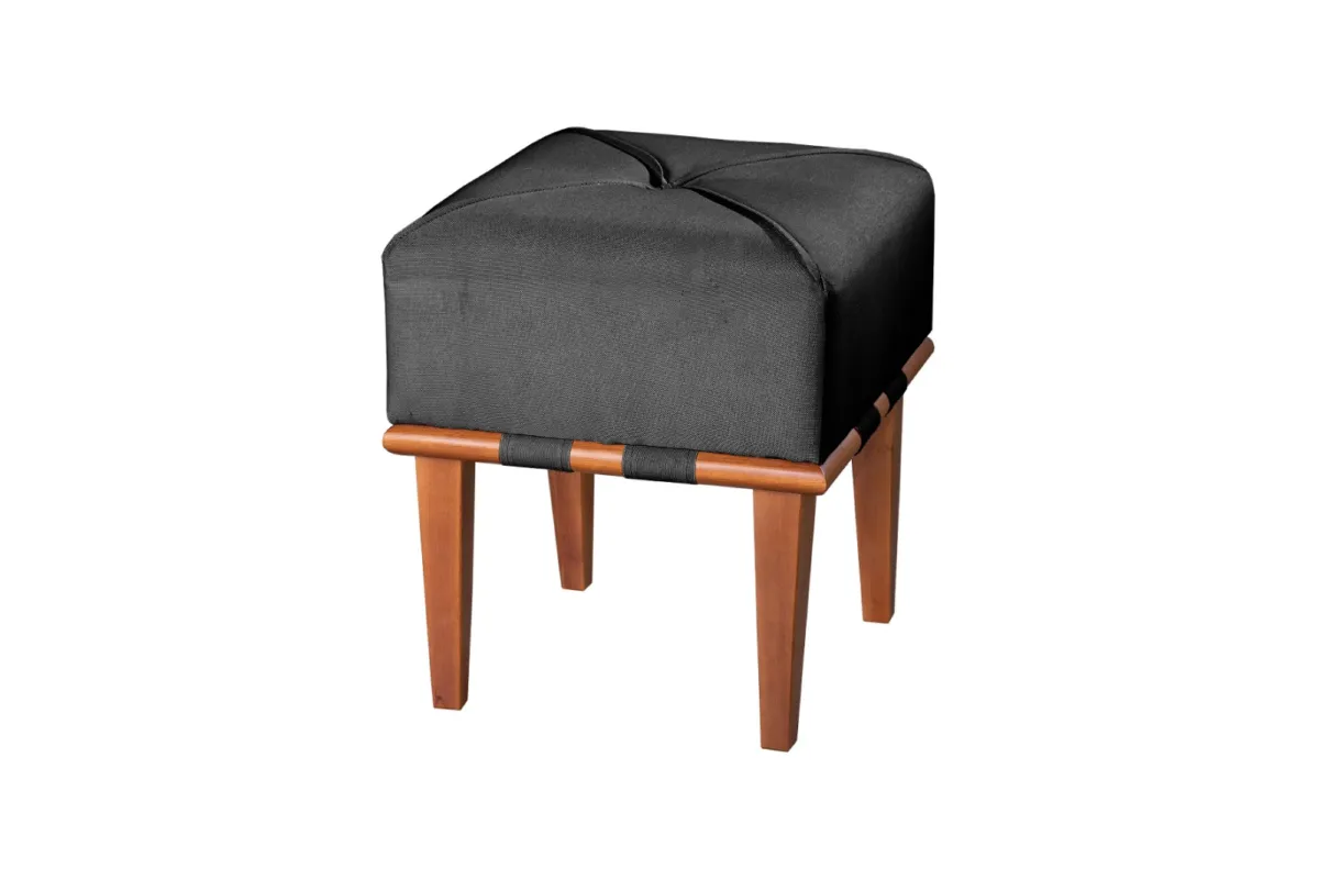 Puff Slim Idealle — Veludo Preto - Inca 13