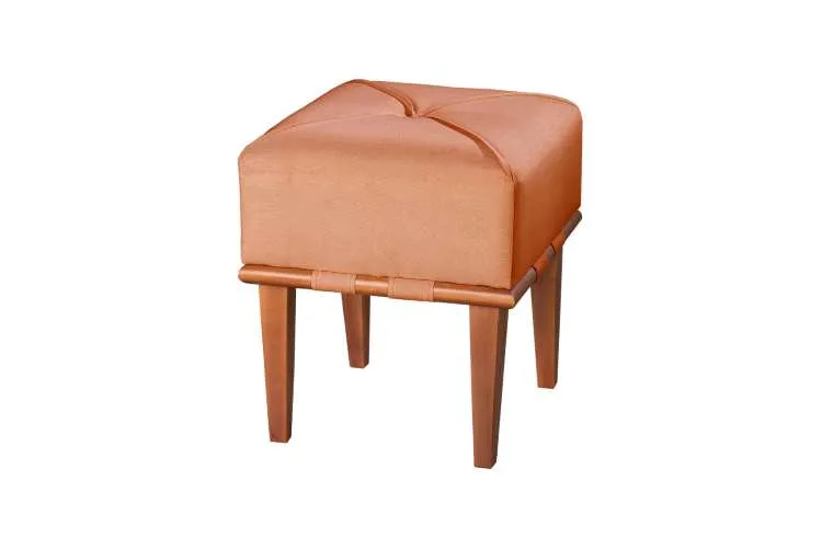 Puff Slim Idealle — Veludo Terracota - Inca 20