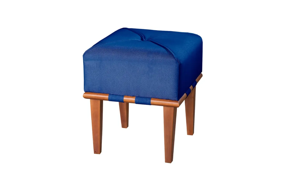 Puff Slim Idealle — Veludo Azul - Inca 24