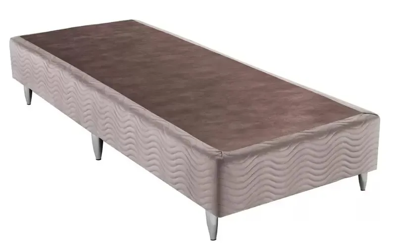 Base Sommier Solteiro 88x188x30 Camurca Bege Ortobom — Base Sommier Solteiro - Camurça Bege