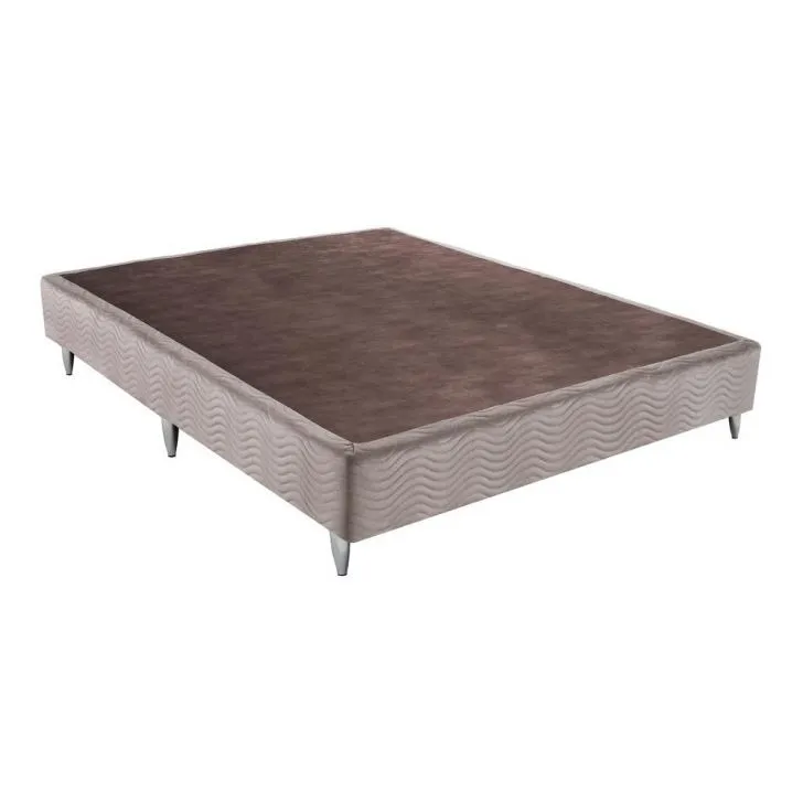Base Sommier Casal 138x188x30 Camurca Bege Ortobom — Base Sommier Casal - Camurça Bege