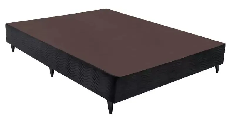 Base Sommier Casal 138x188x30 Camurca Bege Ortobom — Base Sommier Casal - Camurça Preto