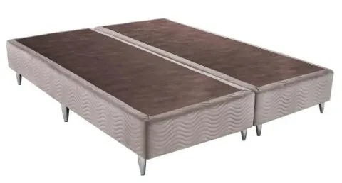 Base Sommier Queen 158x198x30 Camurca Bege Ortobom
