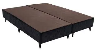 Base Sommier Queen 158x198x30 Camurca Bege Ortobom — Base Sommier Queen - Camurça Preto