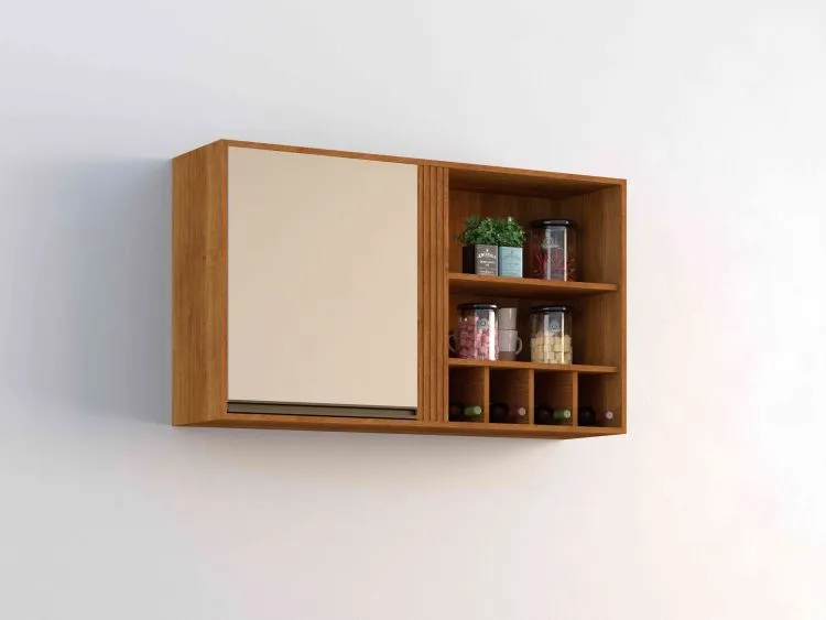 Aereo Geladeira Cozinha Perola 70 1N2G Branco Salleto — Aereo Perola 120 1P2N1G - Cinamomo/Off White