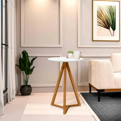 Mesa Lateral Classic Branco.Nature Tebarrot